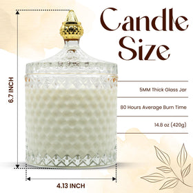 VIONAMI Ghost Orchid Candle diamond-cut jar highlights sustainable, reusable design.