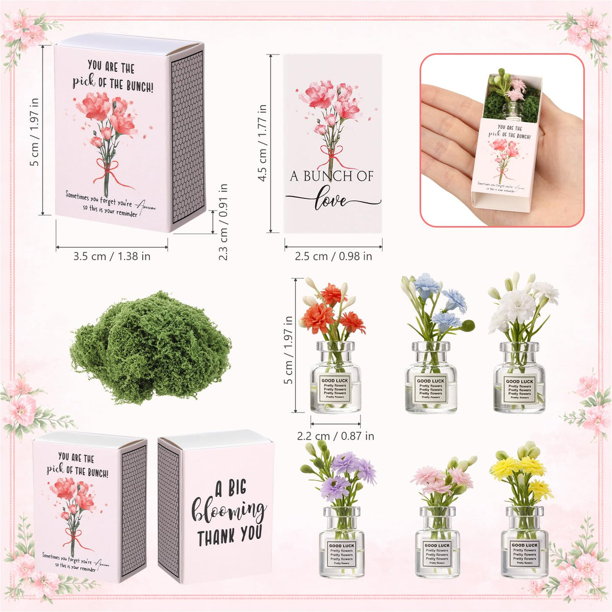 VioraWhite mini glass vase with flowers enhances elegant table decor.