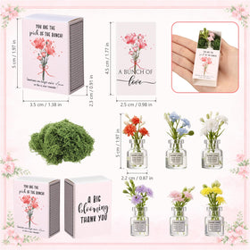 VioraWhite mini glass vase with flowers enhances elegant table decor.