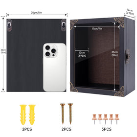 Viown Deep Shadow Box 8x10 front-opening glass for easy curation.