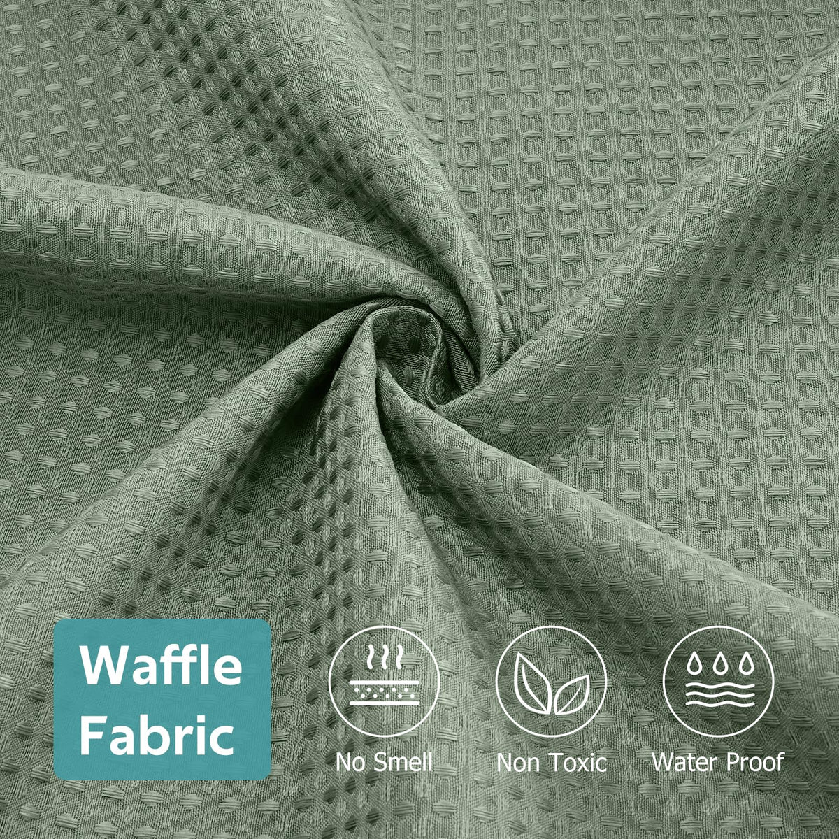 Vipfree 3-in-1 set displayed with curtain, liner, and hooks