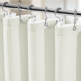 Vipfree 3-in-1 shower curtain set with waffle pattern for durable water resistance