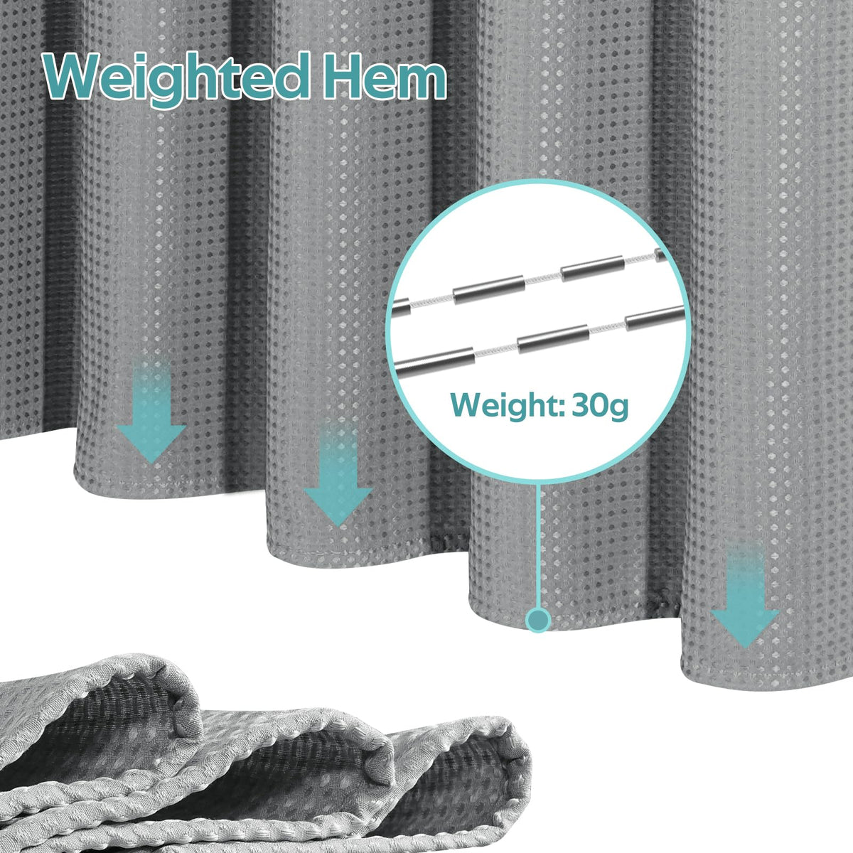 Vipfree 72 x 72 inches curtain on rod for a clean bathroom look