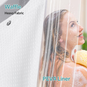 Vipfree 72x72 curtain fits most bathrooms with easy setup.