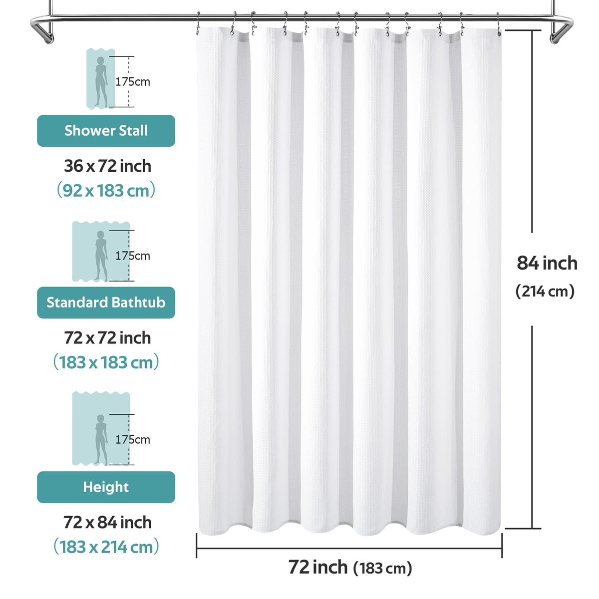 Vipfree double-layer waterproof barrier with liner reduces spray from showers