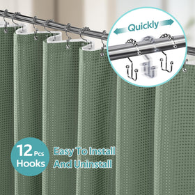 Vipfree shower curtain liner with Peva magnets to minimize splashes
