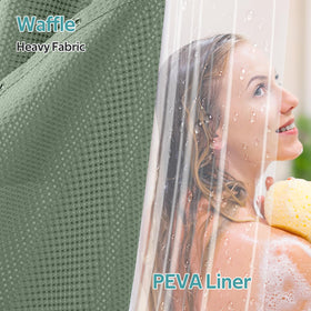 Vipfree stainless steel double-sided hooks on a shower rod