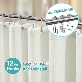 Vipfree waffle-pattern curtain detail showing luxurious texture and privacy