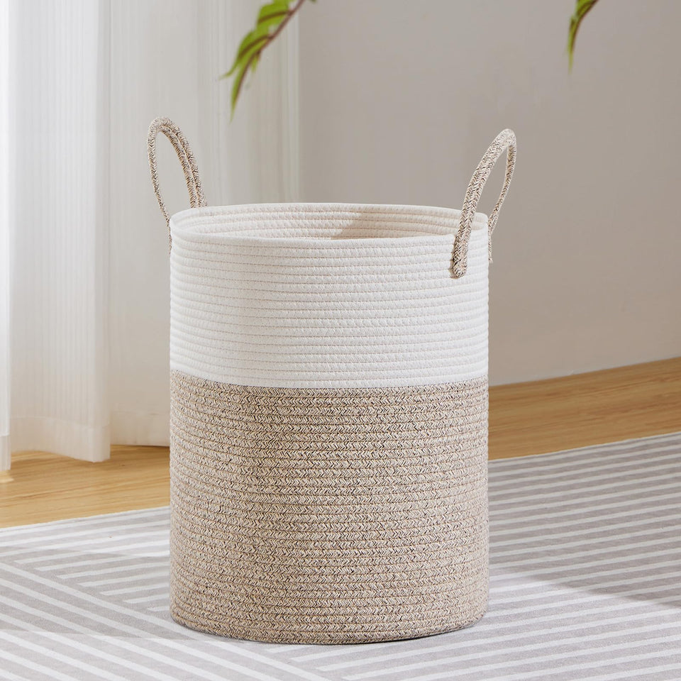 VIPOSCO large laundry hamper top view reveals spacious 53L capacity.