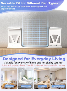 Visatai corner grips keep fabrics safe while restless sleepers move