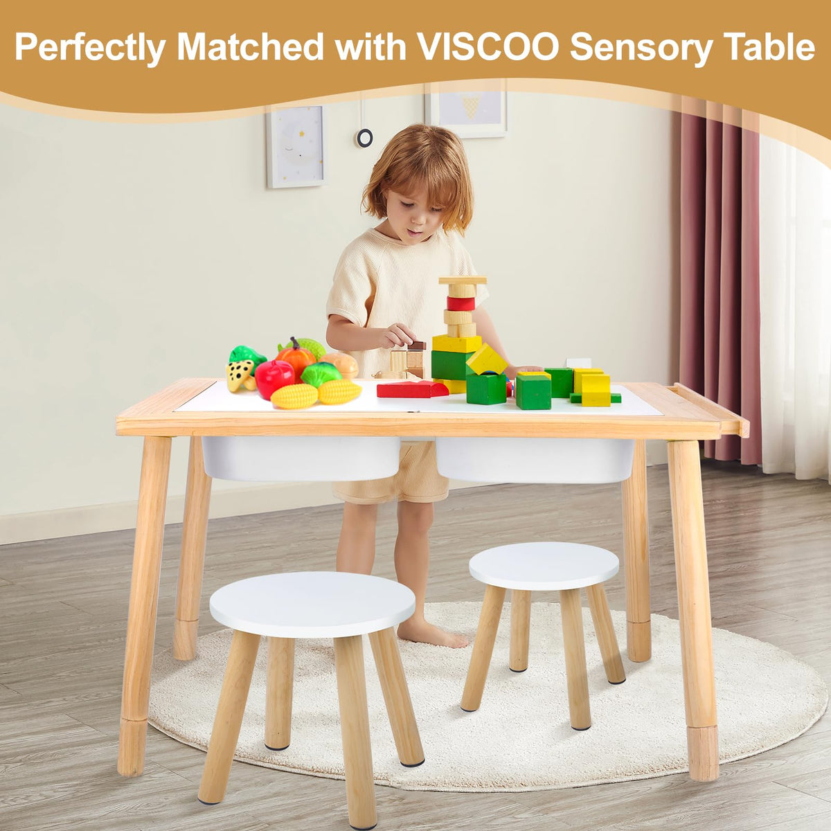 Viscoo anti-slip base ensures stable footing during playtime and daily routines