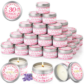 VISCOO pink baby shower candle ideal as guest favors and decor
