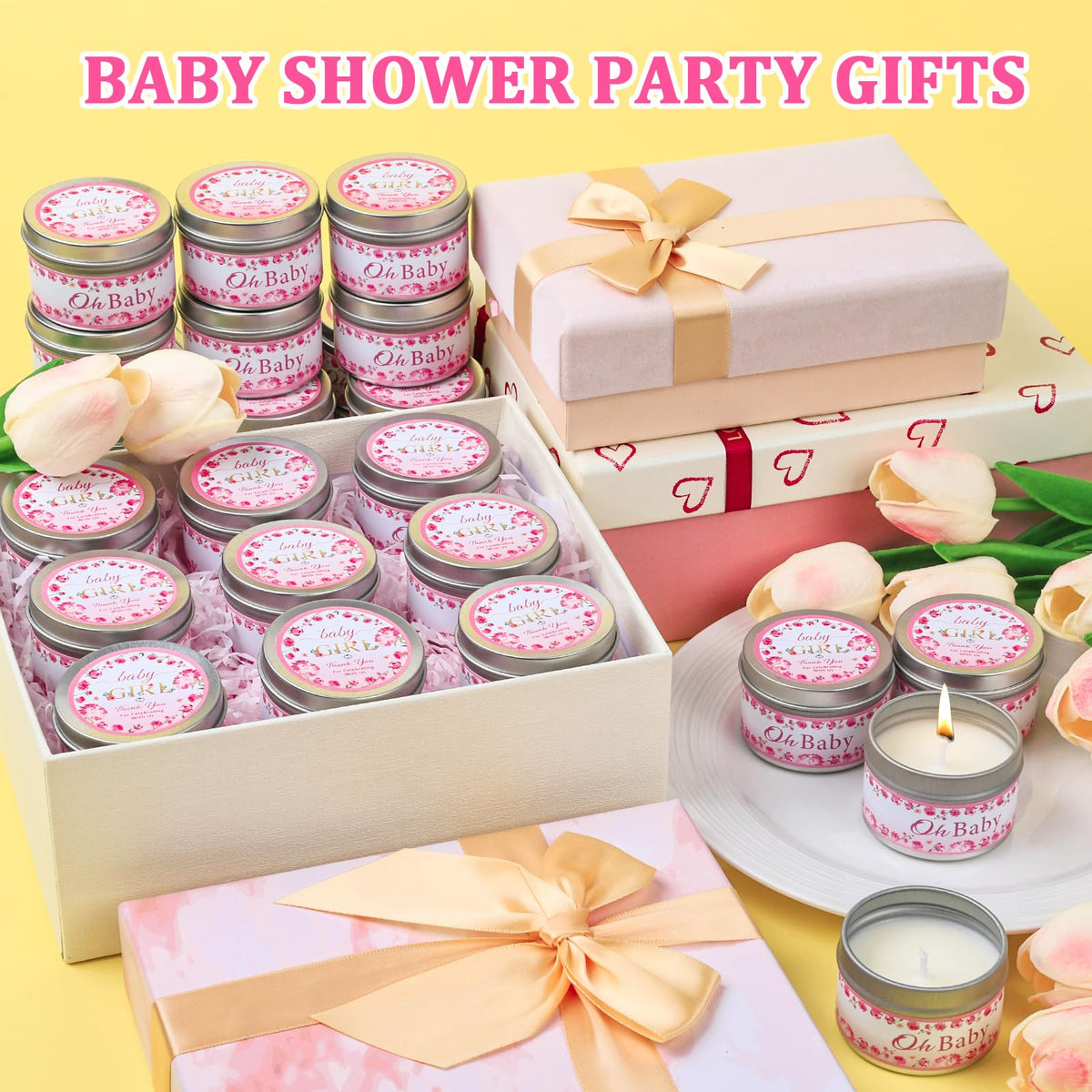 VISCOO gender reveal candle adds a refined decorative touch to celebrations