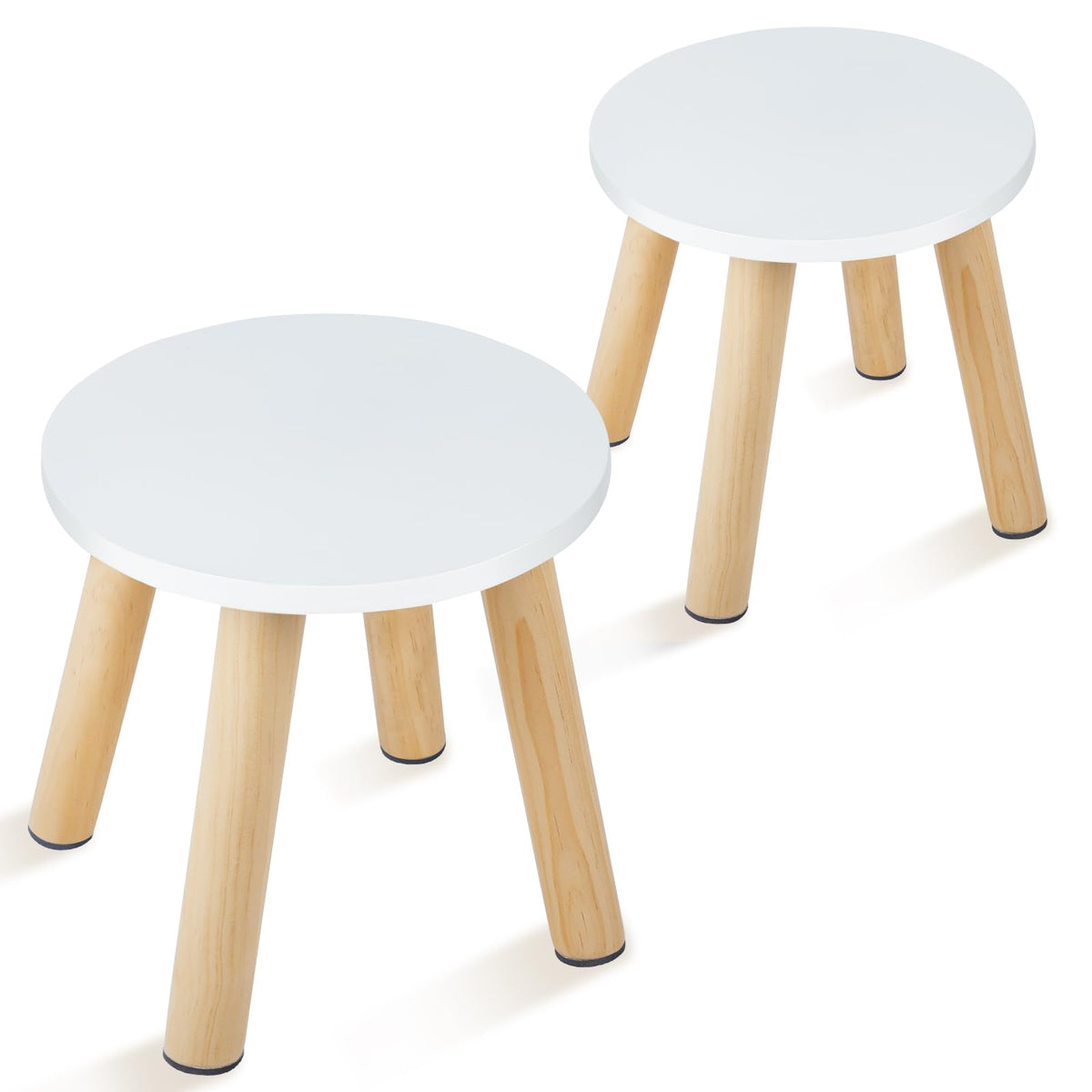 Viscoo wooden step stool for kids with easy assembly and sturdy support