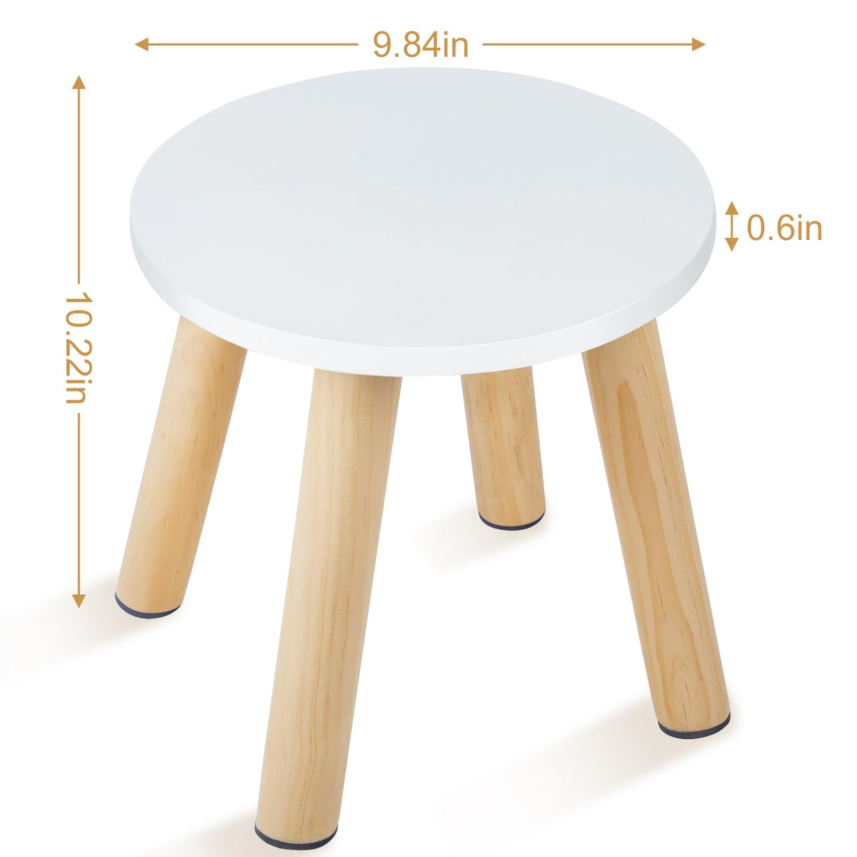 Viscoo wooden step stool beside sensory table offers safe height access