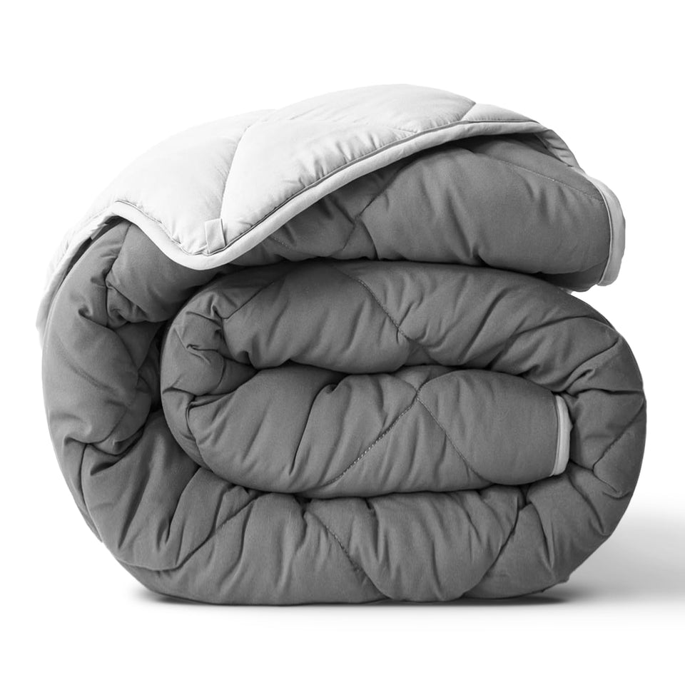 ViscoSoft Twin comforter with reversible design for quick style refresh on a dorm bed.