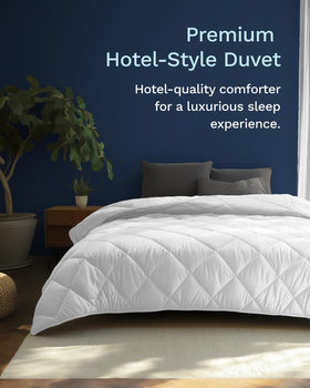 ViscoSoft Twin XL comforter reversible design shows two looks in one