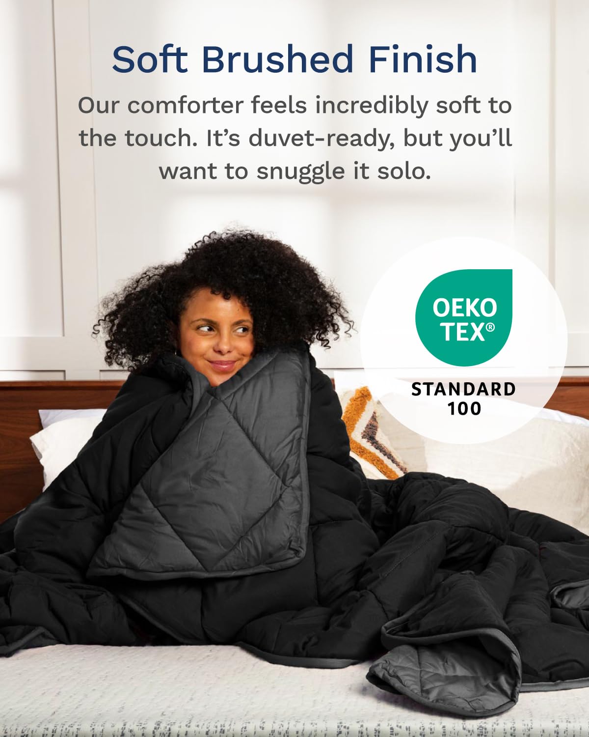 ViscoSoft Twin XL comforter with duvet-ready corner loops for easy bedding updates