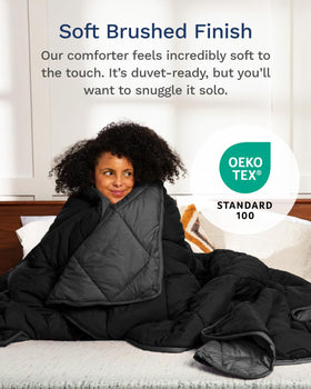 ViscoSoft Twin XL comforter with duvet-ready corner loops for easy bedding updates