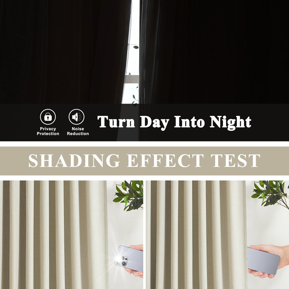 Vision Home curtains include 18 hooks for quick setup and secure hang