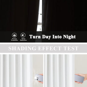 Vision Home curtains with back tabs and hanging options for customization