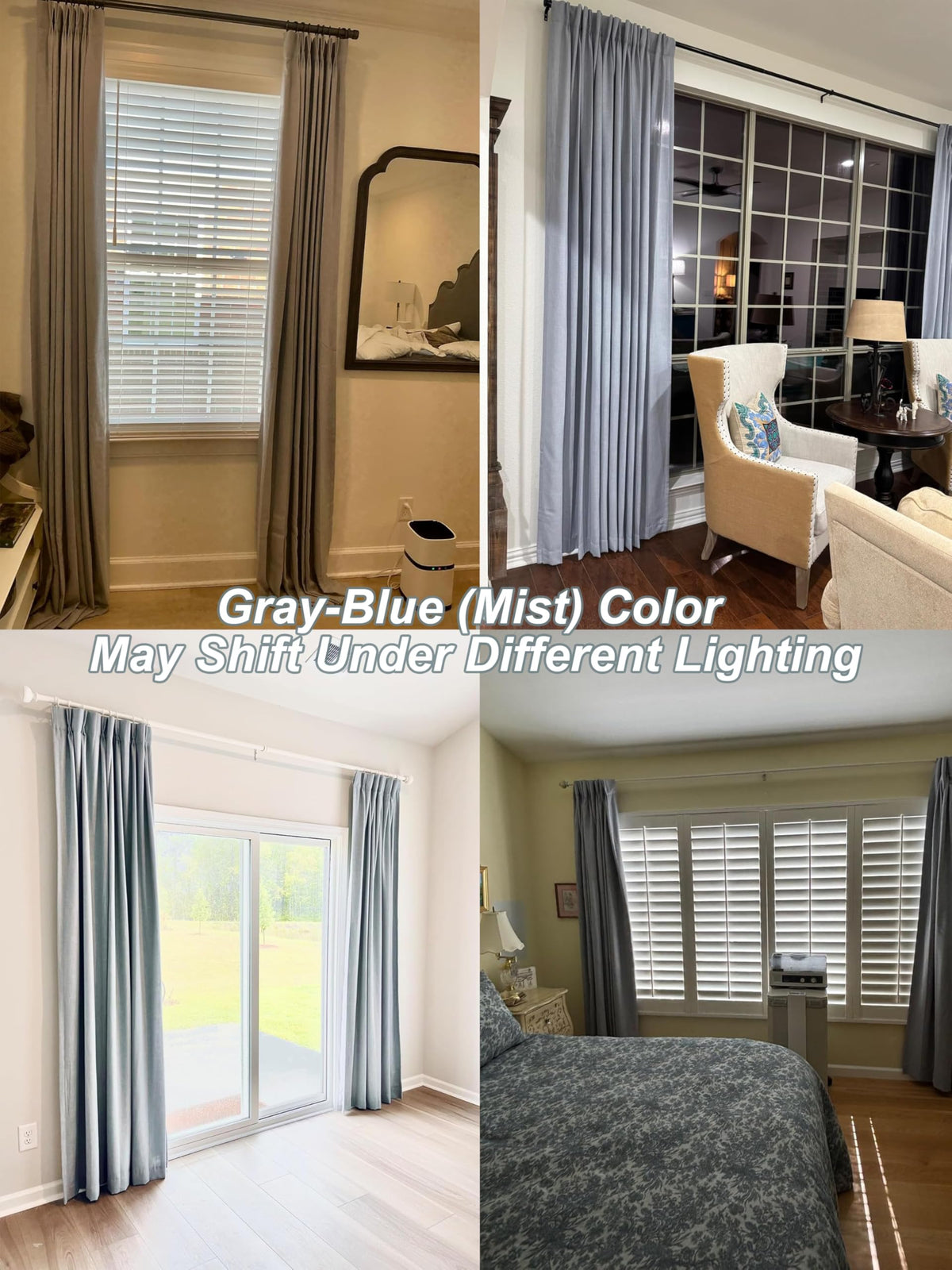 Vision Home blackout lining blocks sunlight and reduces glare in bedrooms.