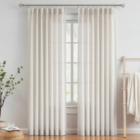 Vision Home pinch pleated curtain panel 42x102 with soft light filtering