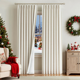 Vision Home ready-made two-panel set with hooks for quick installation.