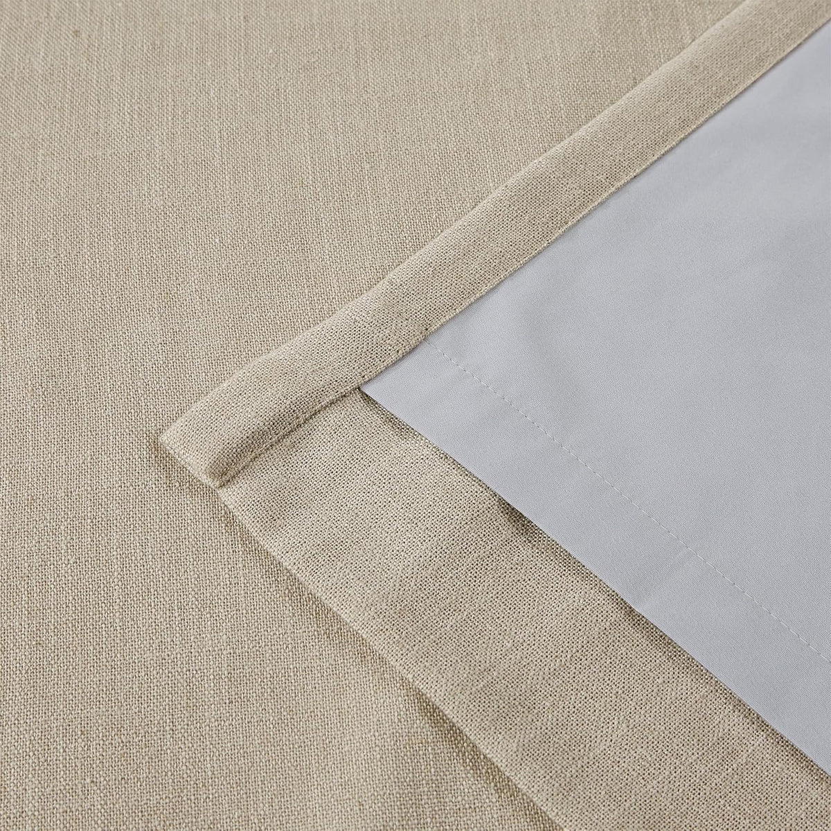 Vision Home sand linen-blend fabric balances casual style with durability.
