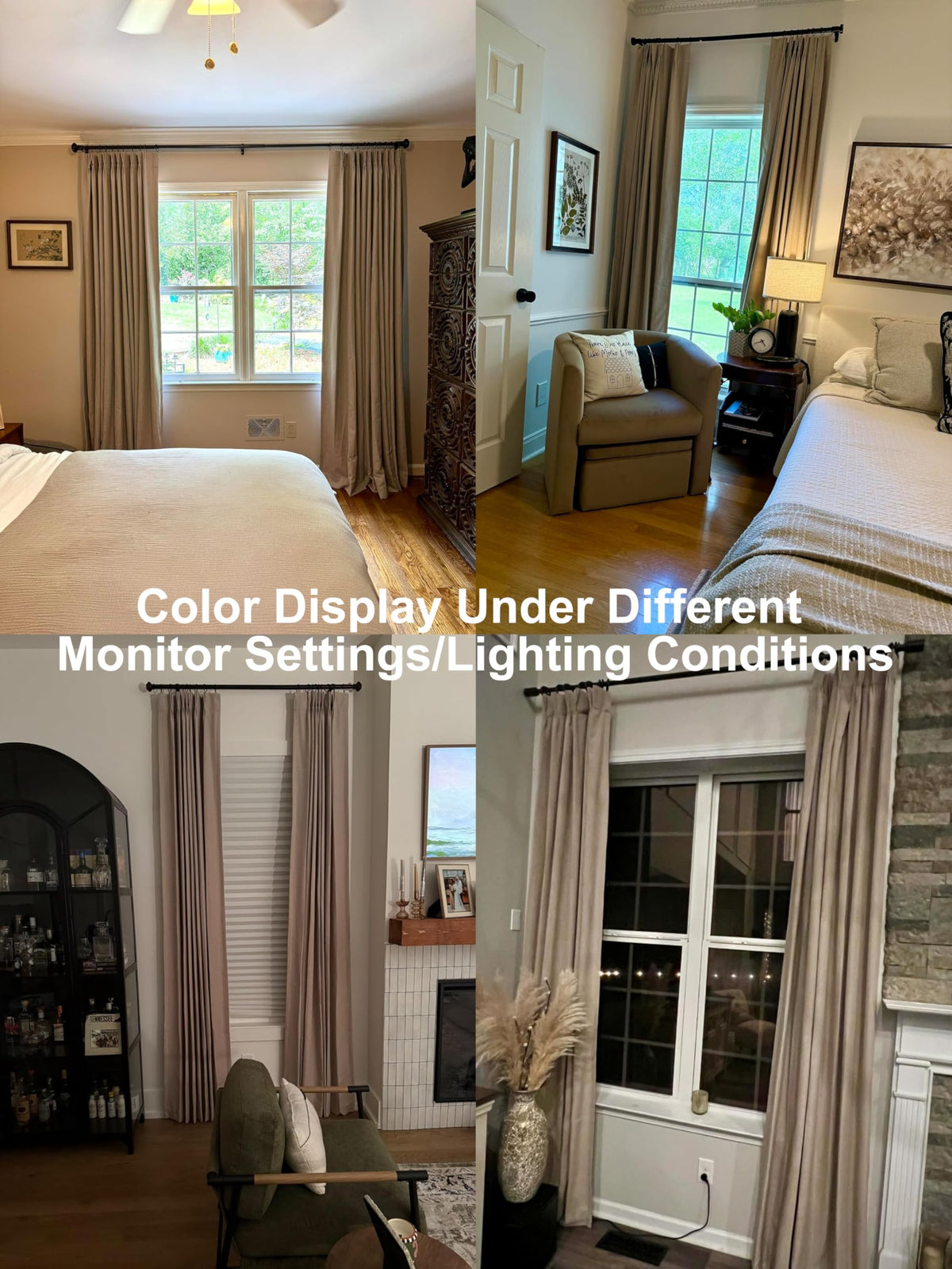 Vision Home sand noise-reduction curtains reduce ambient sounds for calm spaces