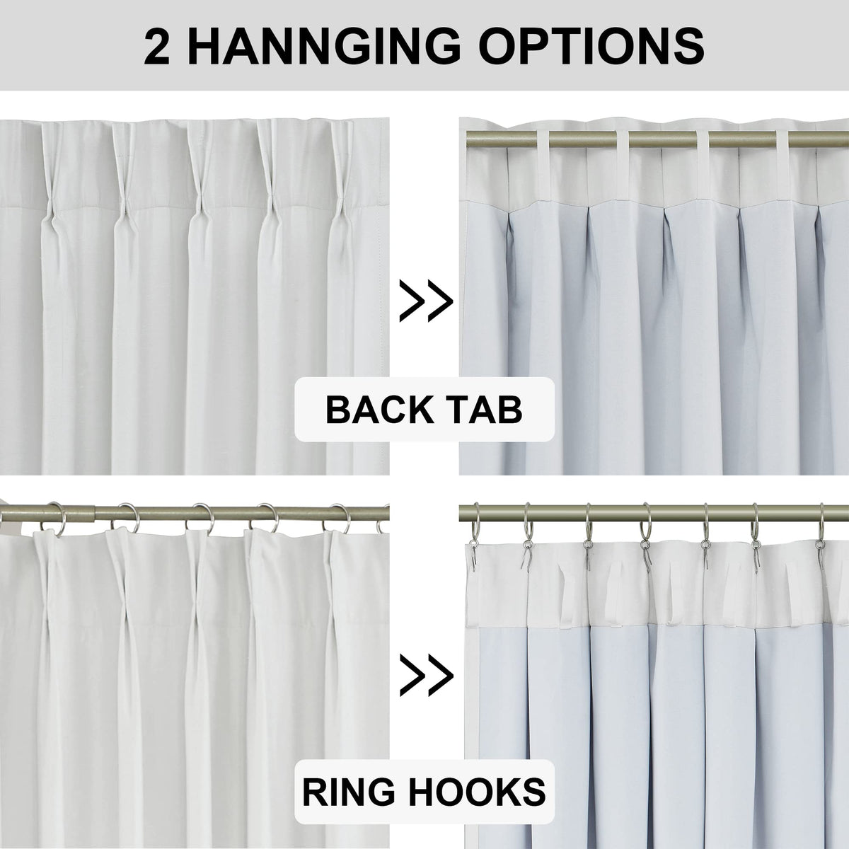 Vision Home weighted hems improve draping and hang.