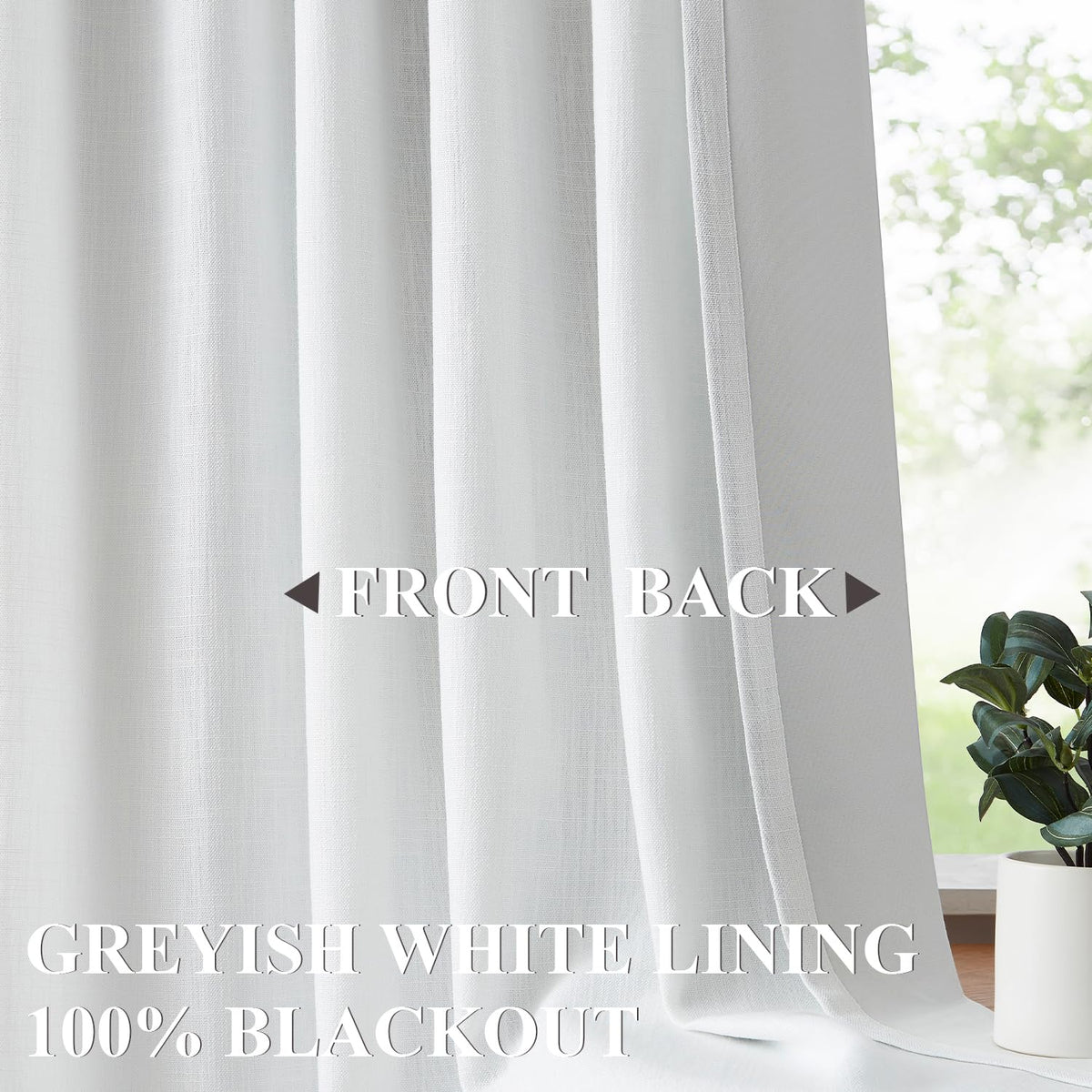 Close-up of pinch pleats on Vision Home curtain showing modern drape