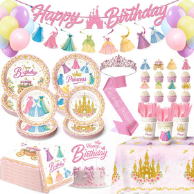 Vistico Princess banner brightens the party space for photos.