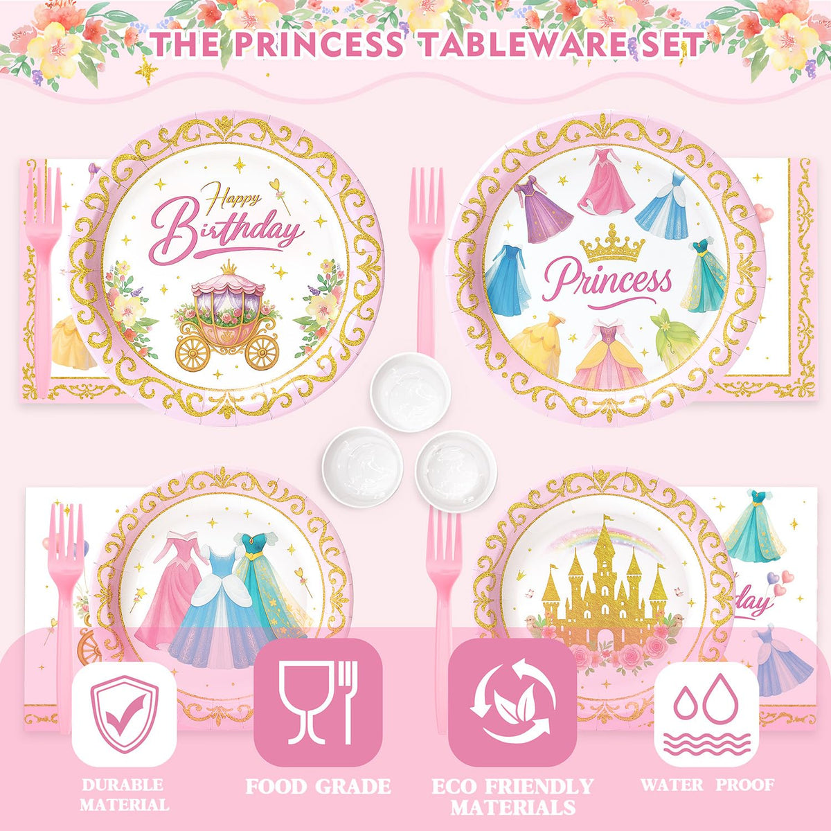Vistico Princess cupcake toppers offer charming treat accents.