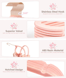 VIS'V 360 degree swivel hooks enable easy hanging and quick outfit changes.