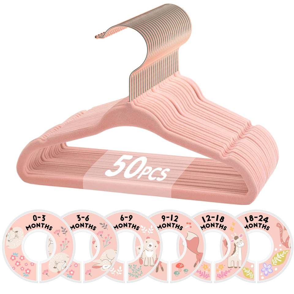 Vis'V 11-inch velvet baby hanger with non-slip finish keeps tiny clothes secure.