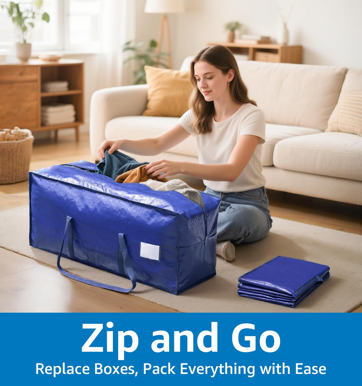 VISVEIL 23-gallon capacity bags fit bulky items like bedding and coats.