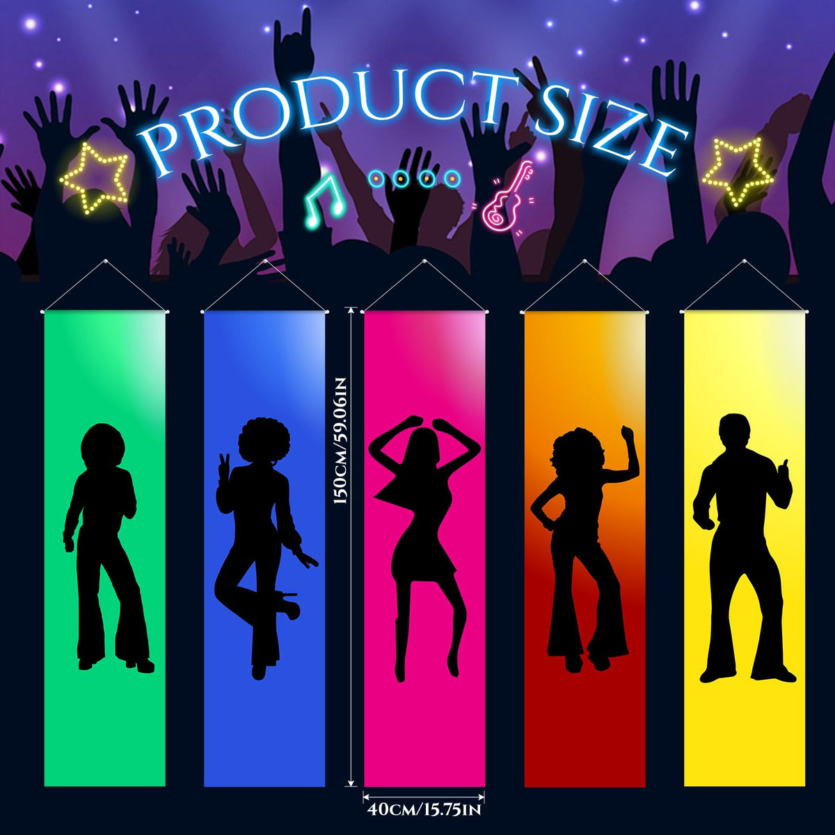 VitalCozy 70s disco banner garden display brings retro vibes to outdoor spaces.