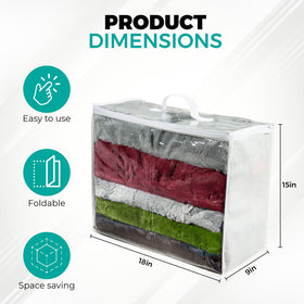 VitalUp breathable clear bag protects blankets from moisture while staying visible.