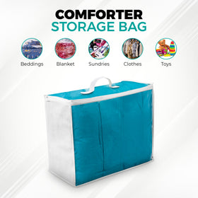 VitalUp foldable comforter bag ideal for moving and seasonal linen storage.