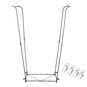 Viterlight trash bag holder stand-assembled for stable outdoor use.