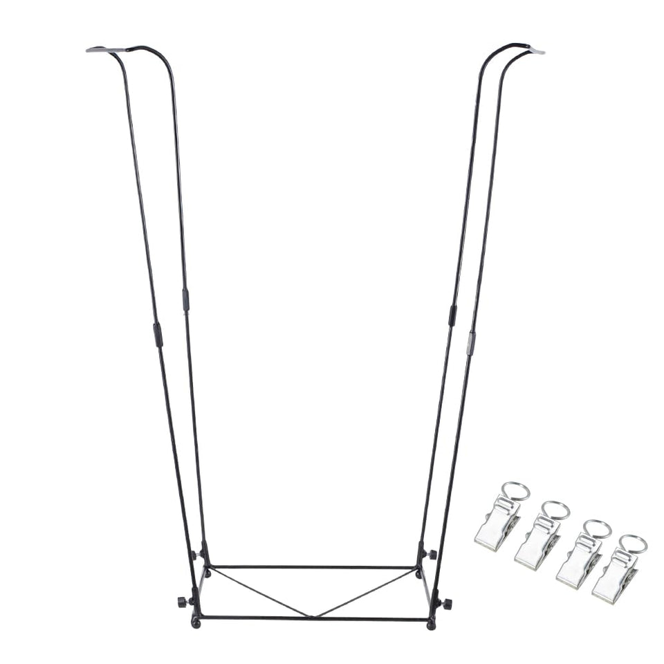 Viterlight trash bag holder stand-assembled for stable outdoor use.