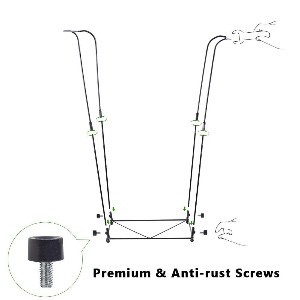 Viterlight trash bag holder in yard setting supports grass and leaves cleanup.