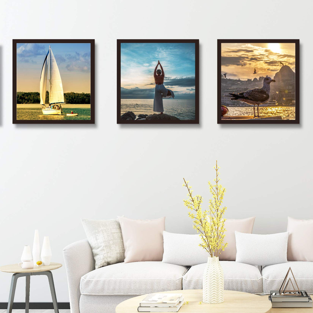 VITOIVE 16x16 white mat insert frame for art and photos.