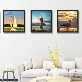 VITOIVE 16x16 white mat insert frame for art and photos.