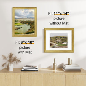 Vittanly 11x14 frame no mat for larger photos and flexible layouts.