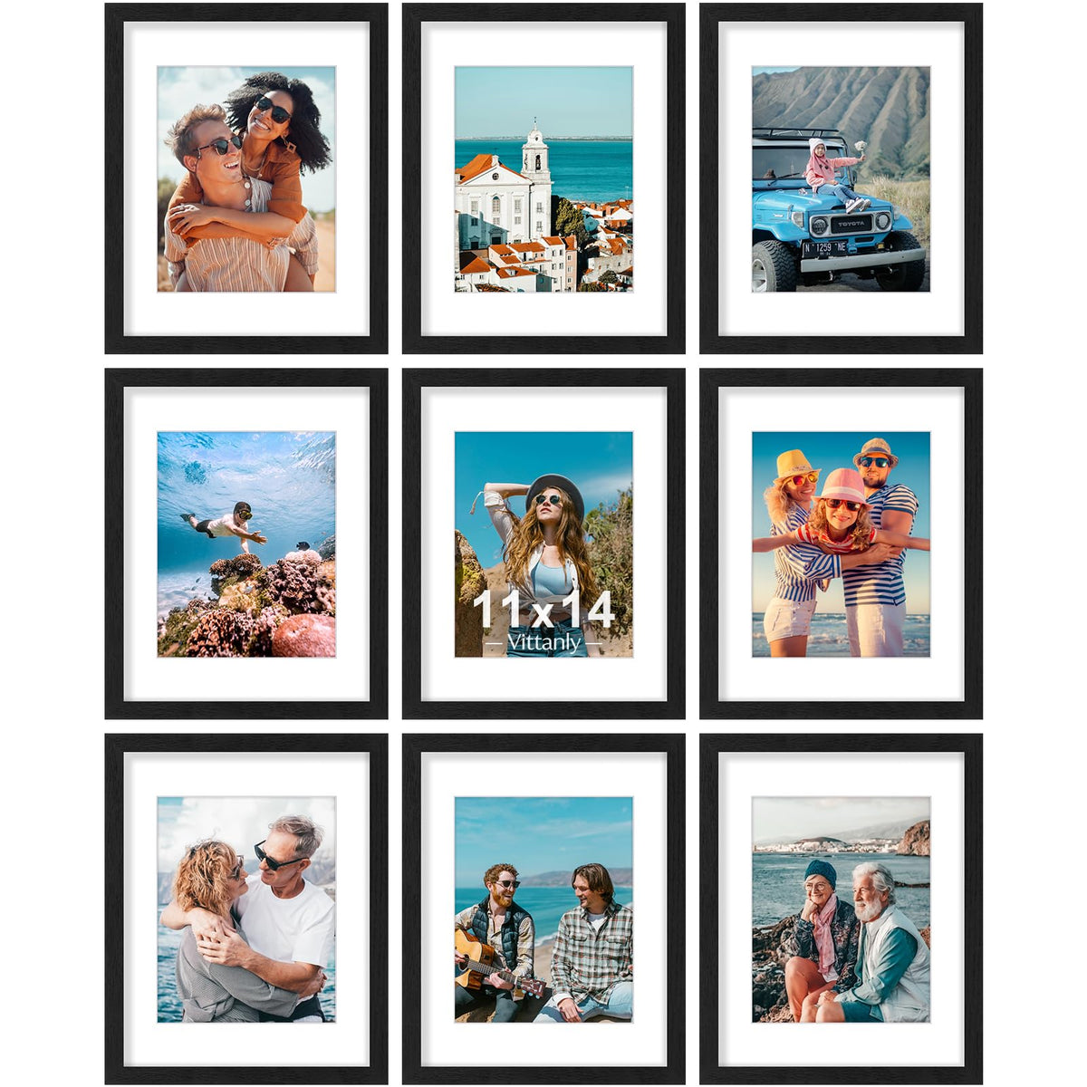 Vittanly 11x14 set9 front wall display for a coordinated home gallery
