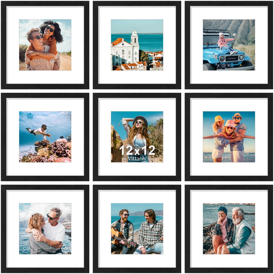 Vittanly 12x12 frame with plexiglass front protects memories for wall display.
