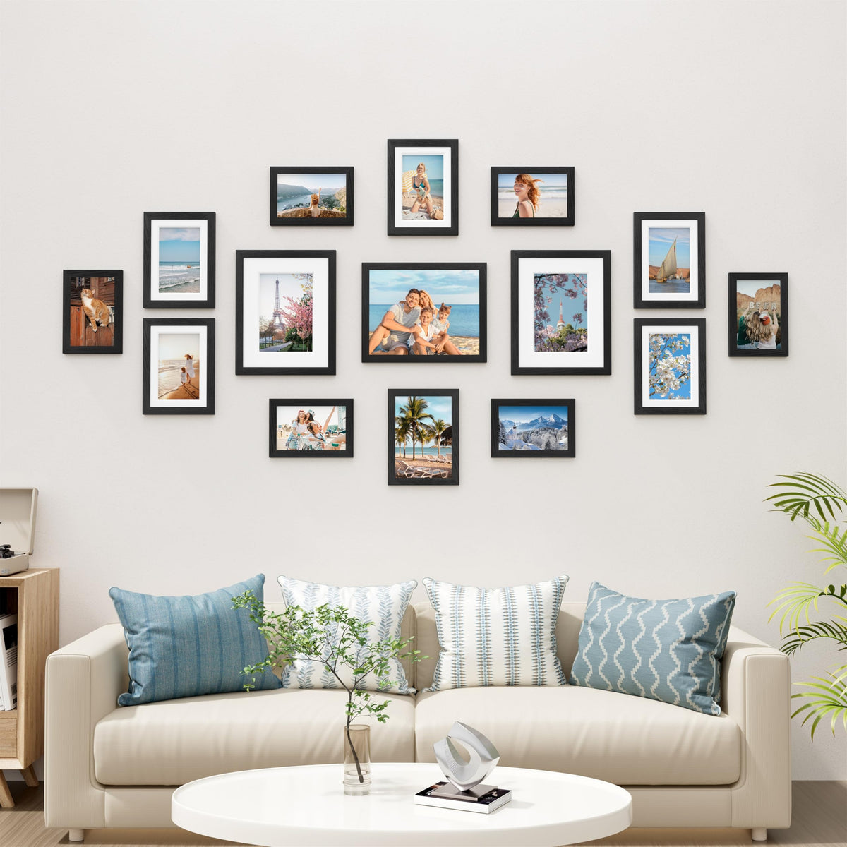 Vittanly 5x7 frames displayed on a tabletop and wall