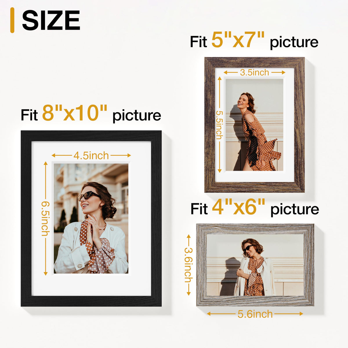 Vittanly 8x10 dark grey collage frame for modern spaces